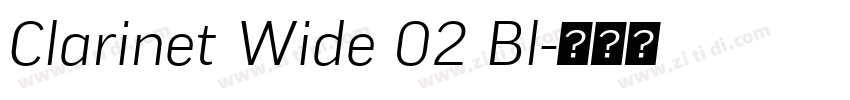 Clarinet Wide 02 Bl字体转换